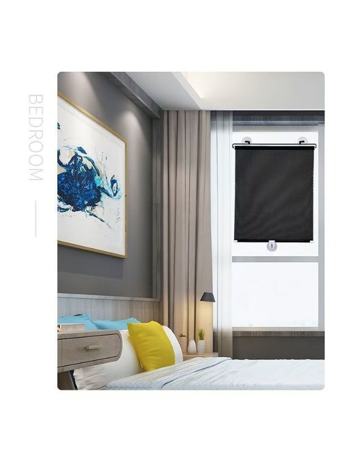 Window Sun Shade,Retractable Balcony Blackout Curtain,Home Use Window Sun Block Bathroom Heat Insulation Blackout Roller Blinds，68x125cm - Image 3